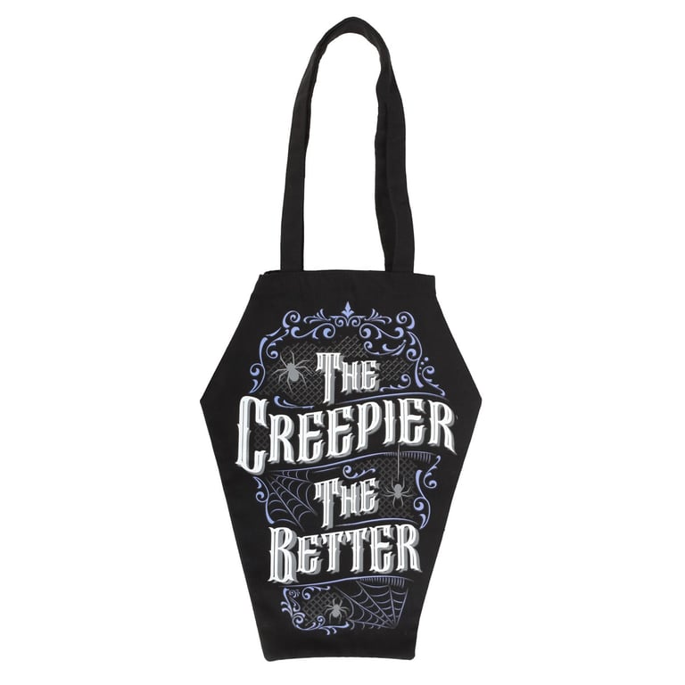 The Creepier the Better Coffin Shaped Statement Tote Bag