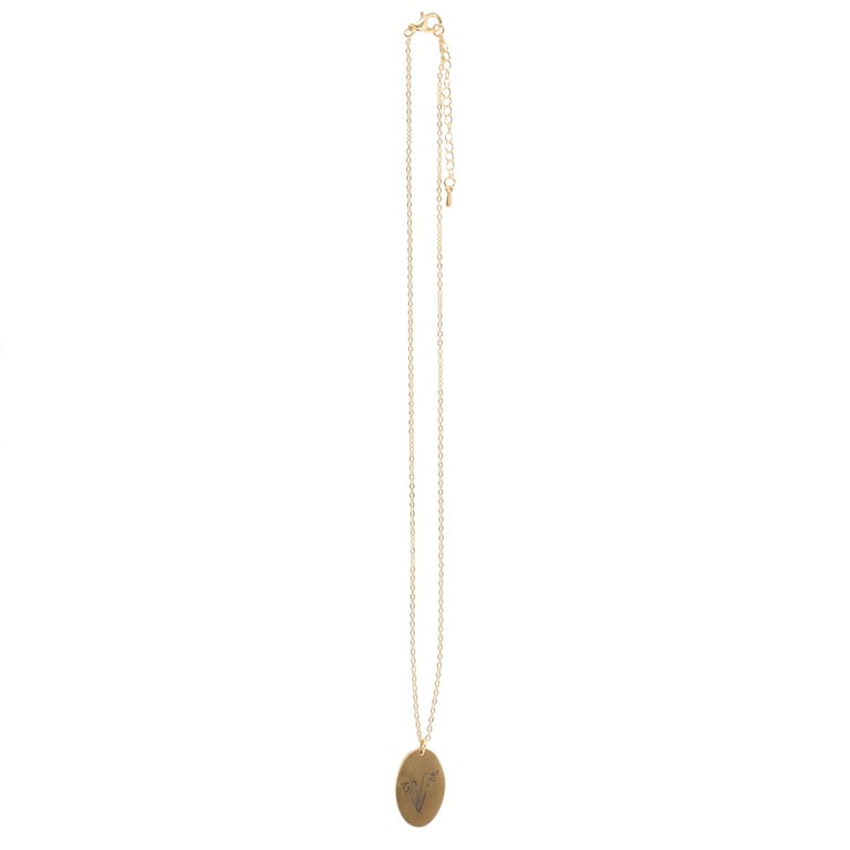 January Snowdrop Birth Flower Necklace Card - Engraved Charm on 22cm Nickel-Free Chain