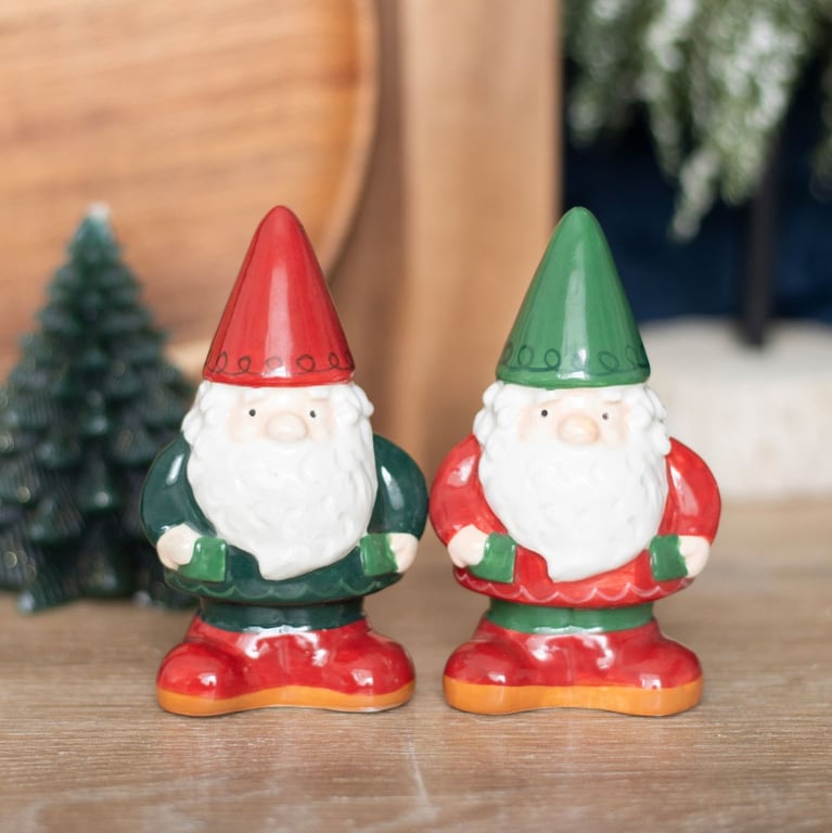 Gnome Salt and Pepper Shakers - Unique Dining Room Decor, Food Safe & Handwash Only