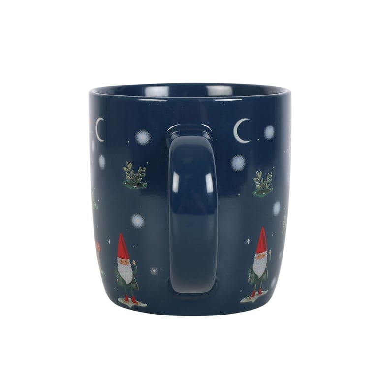 Gnome Sweet Gnome Winter Forest Print Mug - Dishwasher & Microwave Safe, 350ml Capacity