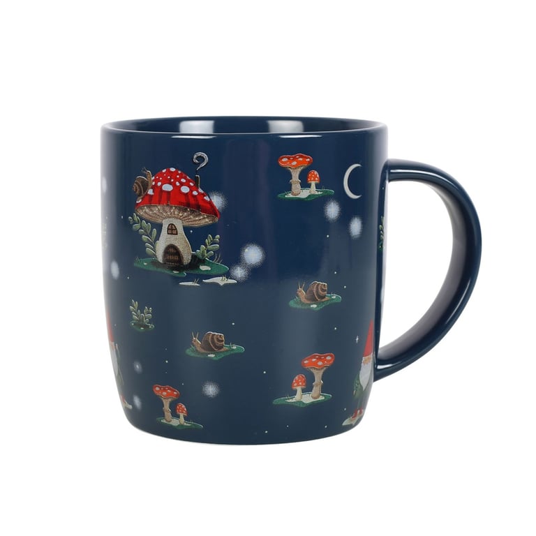Gnome Sweet Gnome Winter Forest Print Mug - Dishwasher & Microwave Safe, 350ml Capacity