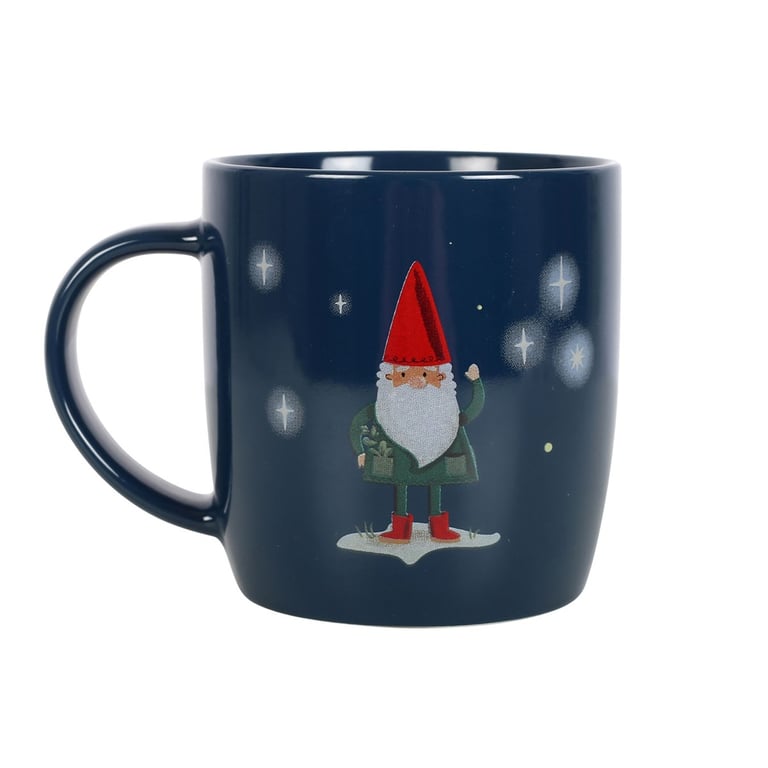 Navy Blue Gnome Sweet Gnome Winter Forest Cozy Mug