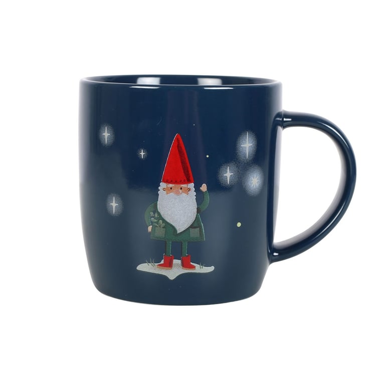 Navy Blue Gnome Sweet Gnome Winter Forest Cozy Mug