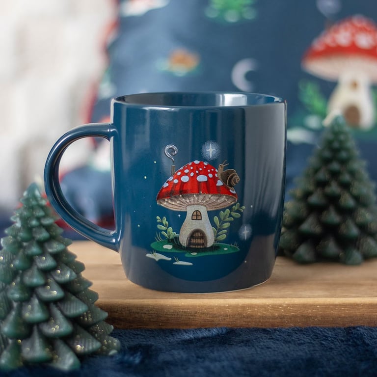 Gnome Sweet Gnome Winter Forest 350ml Ceramic Mug - Magical Morning Joy