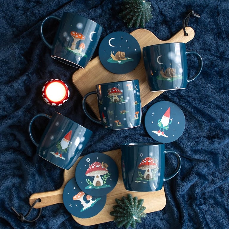 Gnome Sweet Gnome Winter Forest 350ml Ceramic Mug - Magical Morning Joy