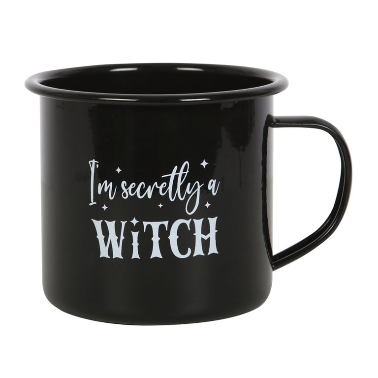 Secretly a Witch Enamel Mug - Hand Wash Only, Spooky Brews