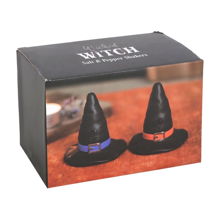 Witch Hat Salt and Pepper Shakers - Magical Kitchen Decor for Halloween