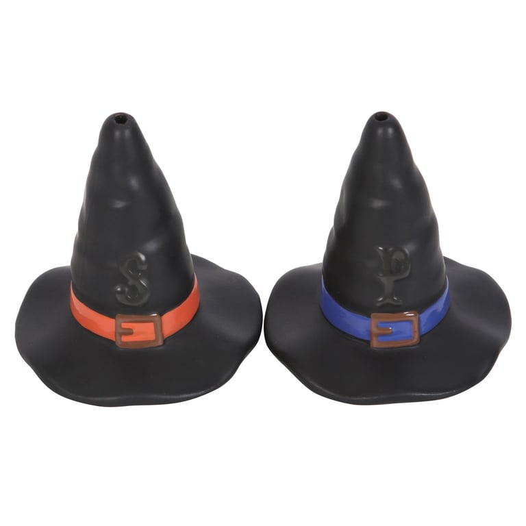 Witch Hat Salt and Pepper Shakers - Magical Kitchen Decor for Halloween