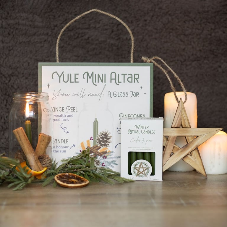 Yule Altar Sign - Winter Solstice Decor MDF Wall Hanging