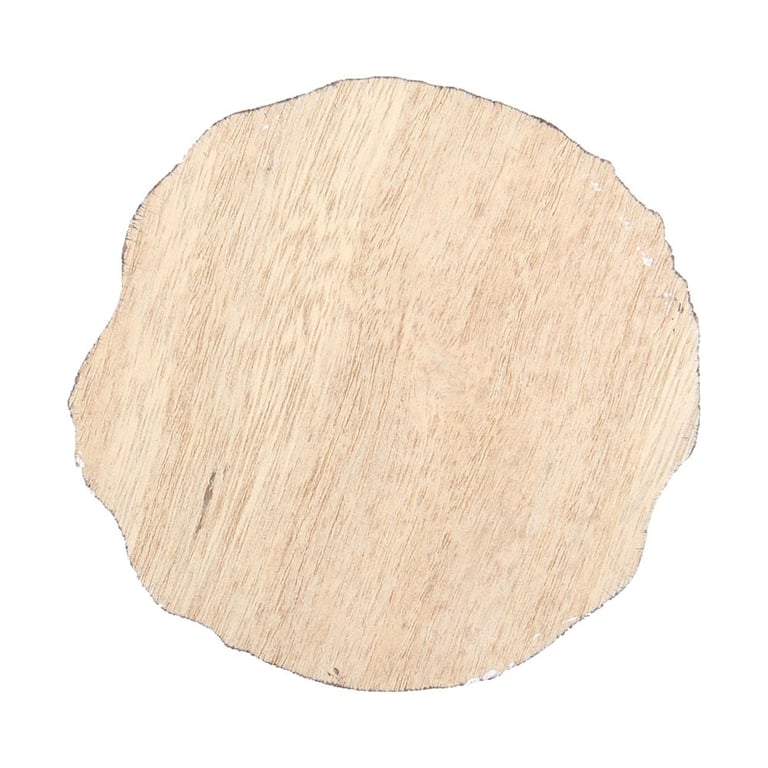 Winter Solstice Rustic Wood Slice Coaster Set - Unique Pentagram Design for Dining Room Protection