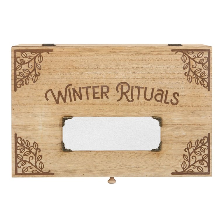 30cm Customisable Winter Solstice Ritual Box - Nature-Themed Storage & Decor