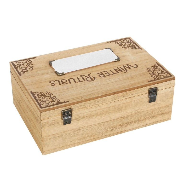 30cm Customisable Winter Solstice Ritual Box - Nature-Themed Storage & Decor