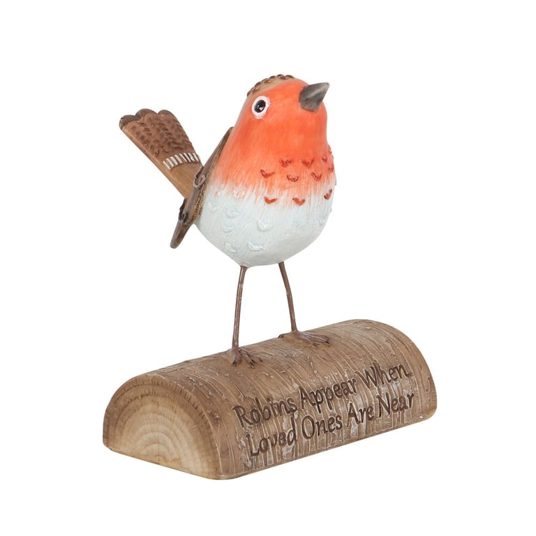 Robins Appear Resin Ornament - Symbol of Love and New Beginnings