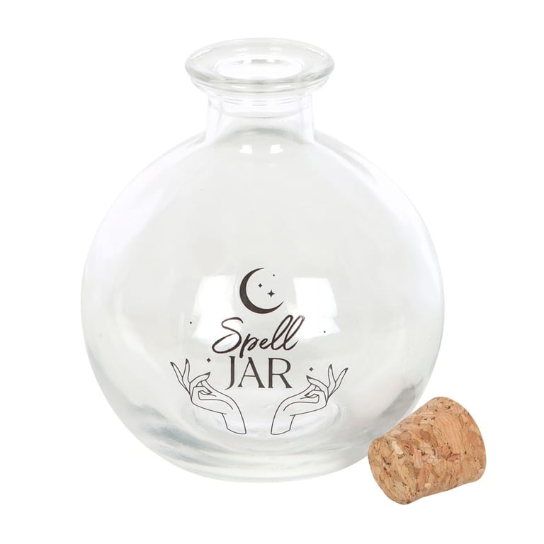 10cm Glass Spell Jar - Amplify Energy & Manifest Desires with Included Recipe Booklet