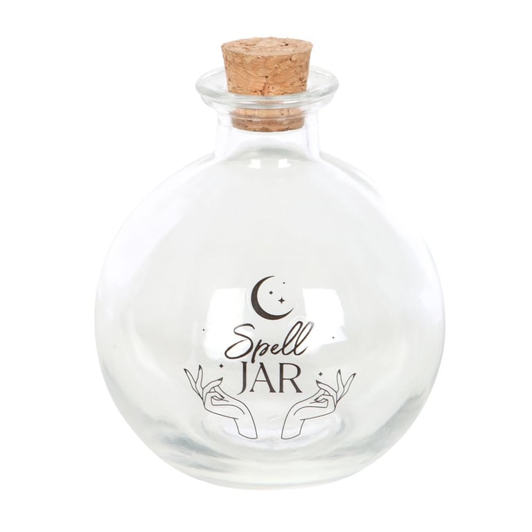 10cm Glass Spell Jar - Amplify Energy & Manifest Desires with Included Recipe Booklet