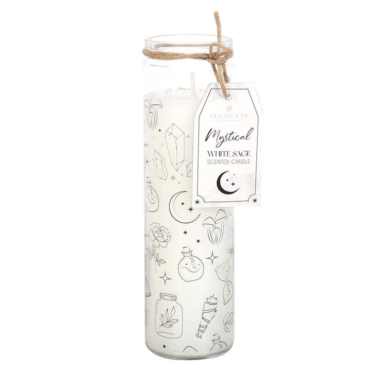 White Sage 7-Day Prayer Candle - Paraffin Wax for Home Cleansing and Protection