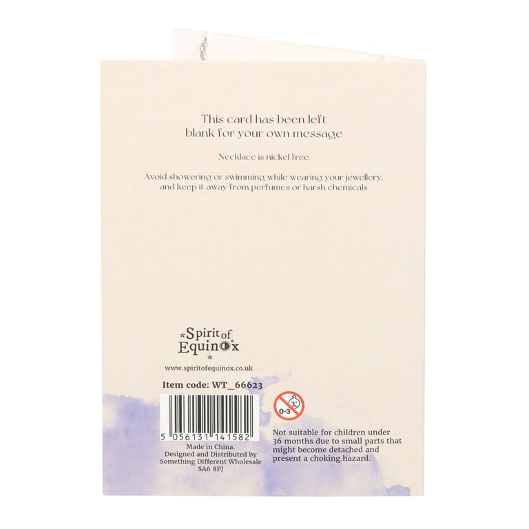 Opalite Triple Moon Necklace Card - Courage & Energy Blockage Removal Gift