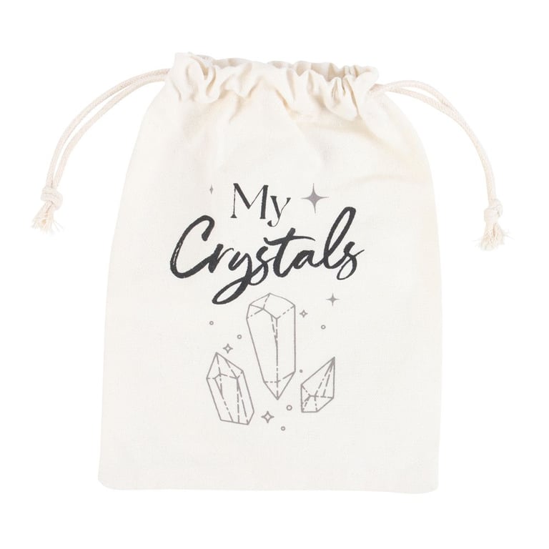 Cotton Crystal Storage Bag - Drawstring Organizing Bag for Crystals and Tumblestones