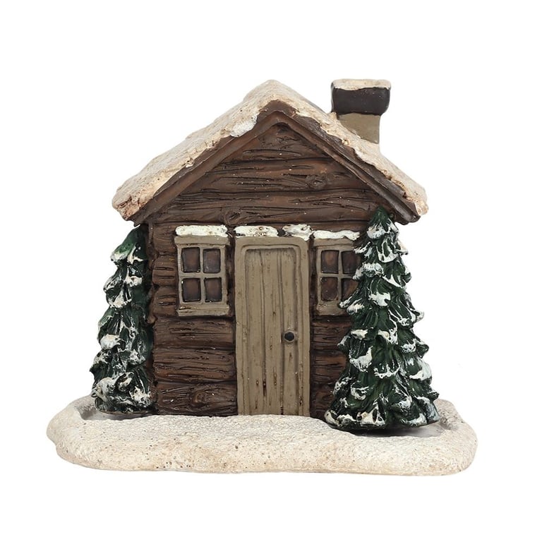 Log Cabin Incense Cone Burner - Winter Cozy Ambiance Home Decor