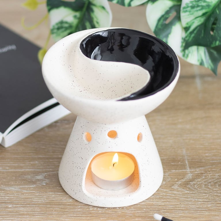 Yin Yang Dual Oil Burner and Wax Warmer - Aromatherapy Essential Oil Fragrance Warmer