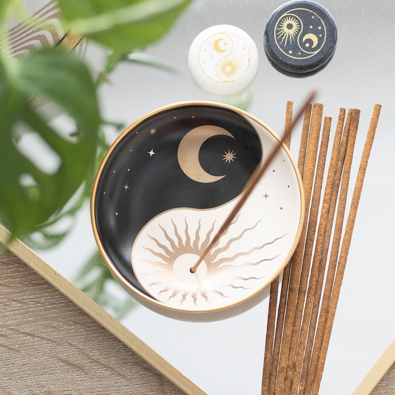 Yin Yang Incense Holder Dish with Zen Home Fragrance Design