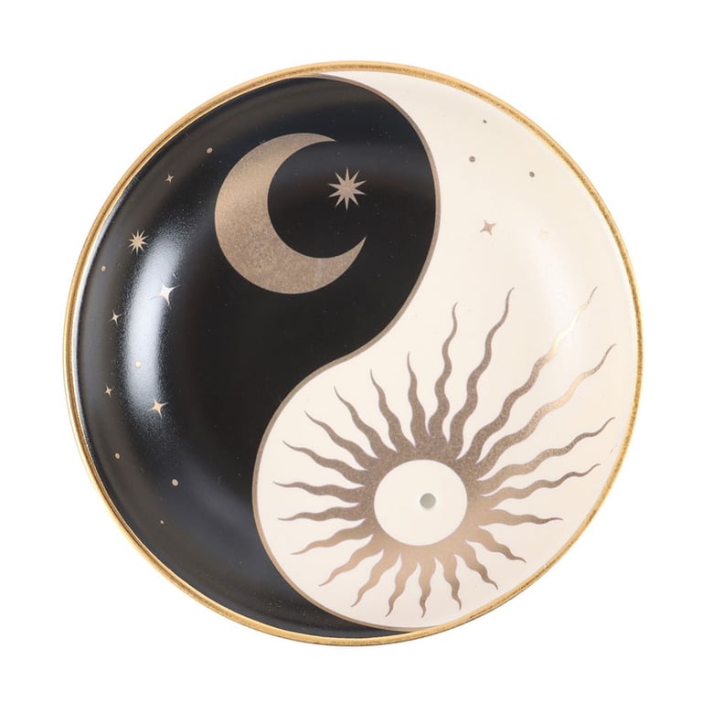 Yin Yang Incense Holder Dish with Zen Home Fragrance Design