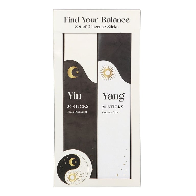 Yin Yang Incense Sticks Set - Balance Your Home Fragrance with Black Oud and Coconut