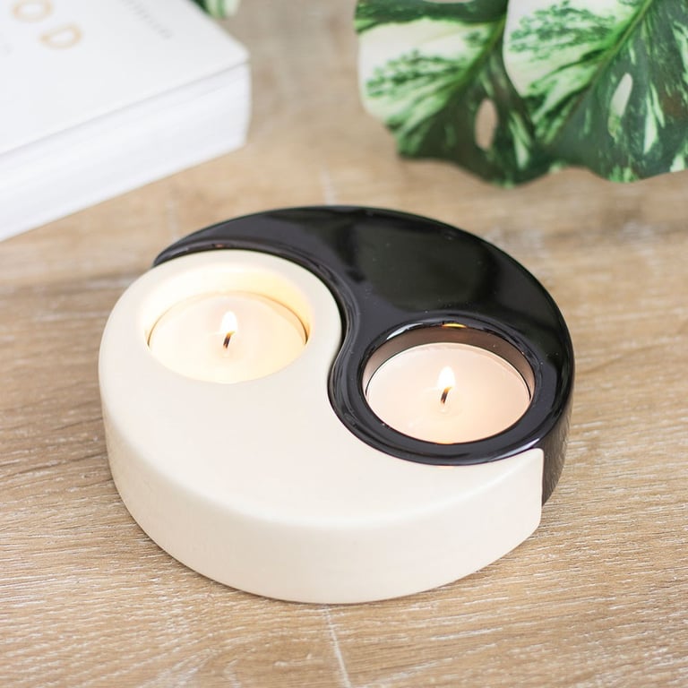 Yin Yang Tealight Candle Holder - Modern Home Decor for Meditation and Harmony