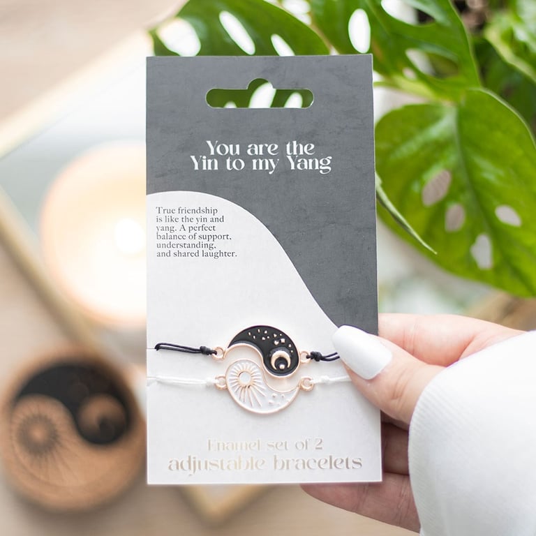 Yin Yang Best Friend Harmony Charm Bracelets - Adjustable Stainless Steel