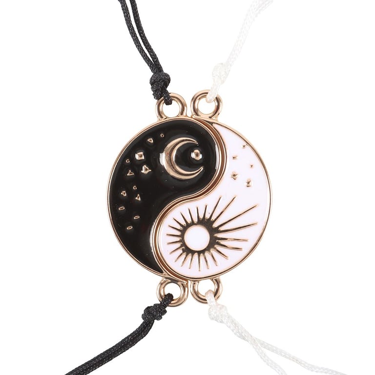 Yin Yang Best Friend Harmony Charm Bracelets - Adjustable Stainless Steel