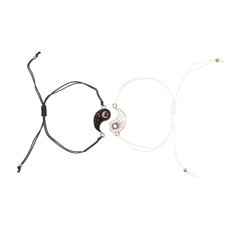 Yin Yang Best Friend Harmony Charm Bracelets - Adjustable Stainless Steel