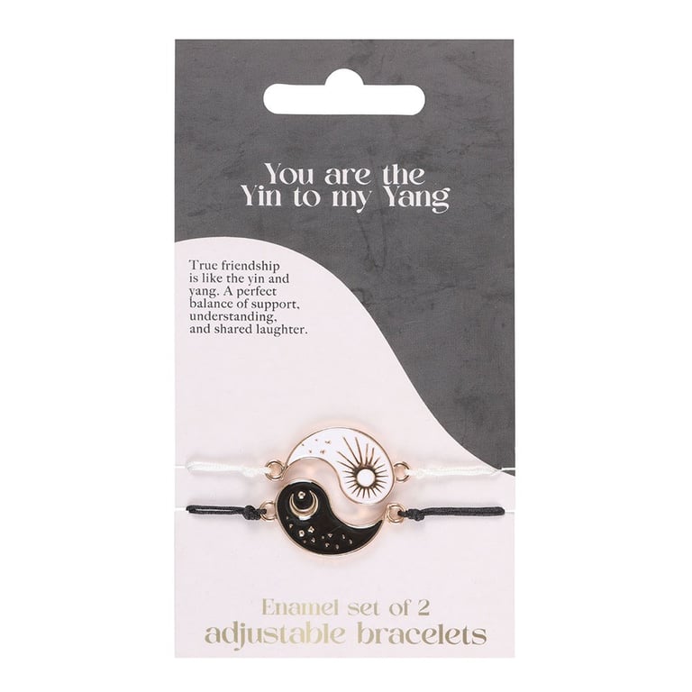 Yin Yang Best Friend Harmony Charm Bracelets - Adjustable Stainless Steel