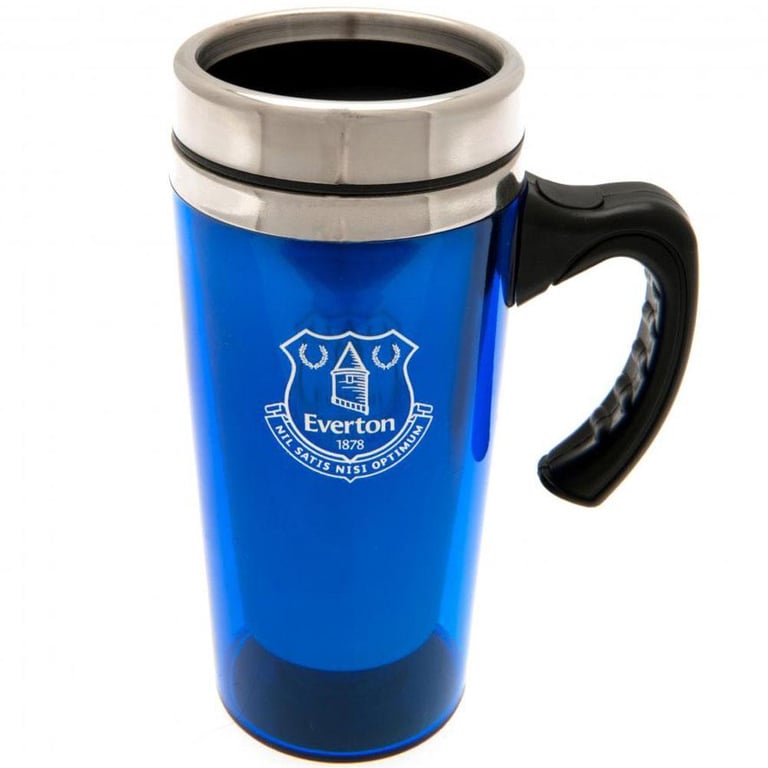 Everton FC Stainless Steel Double-Walled Thermal Travel Mug - Royal Blue Crest Design