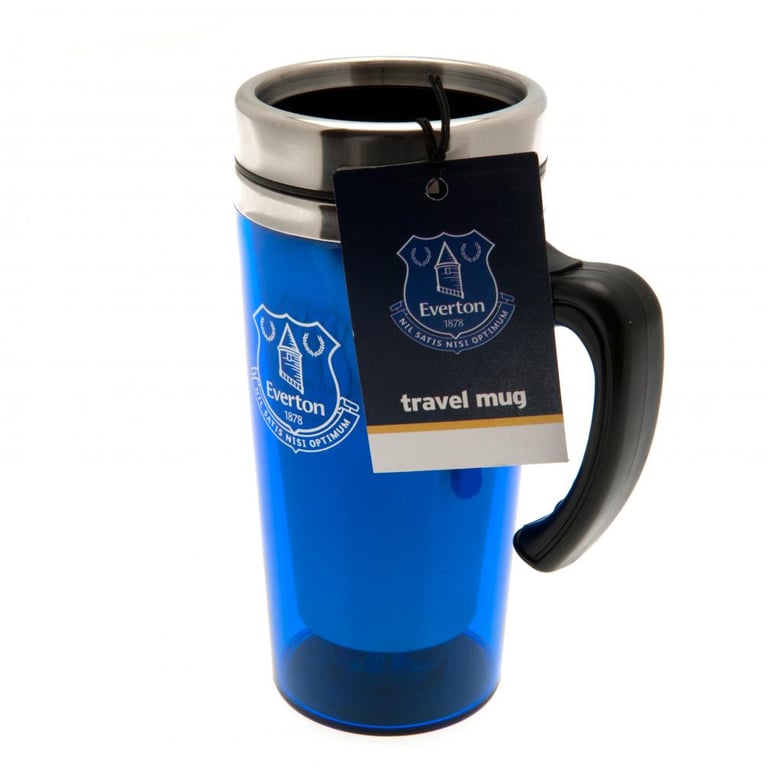 Everton FC Stainless Steel Double-Walled Thermal Travel Mug - Royal Blue Crest Design