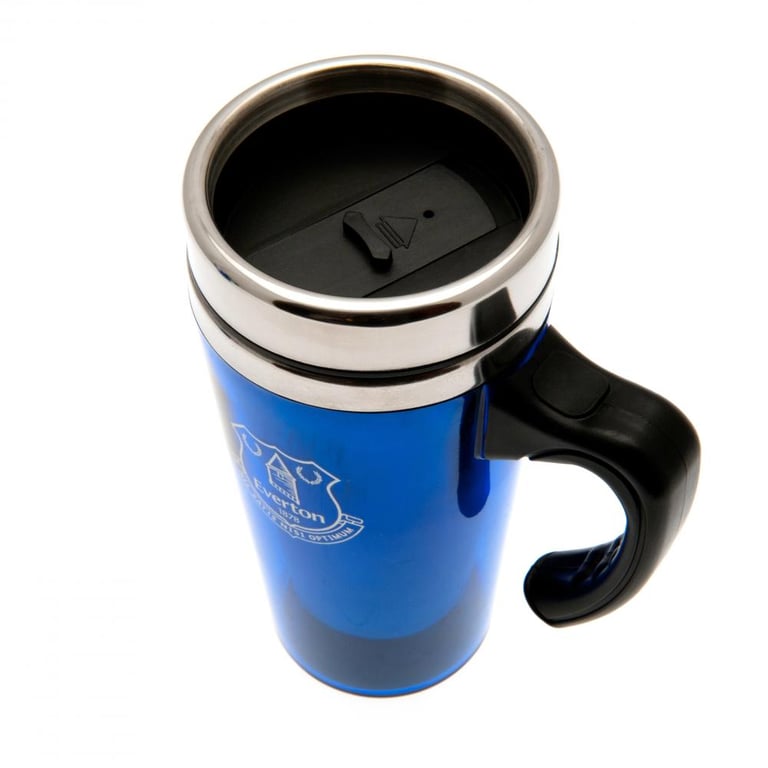 Everton FC Stainless Steel Double-Walled Thermal Travel Mug - Royal Blue Crest Design