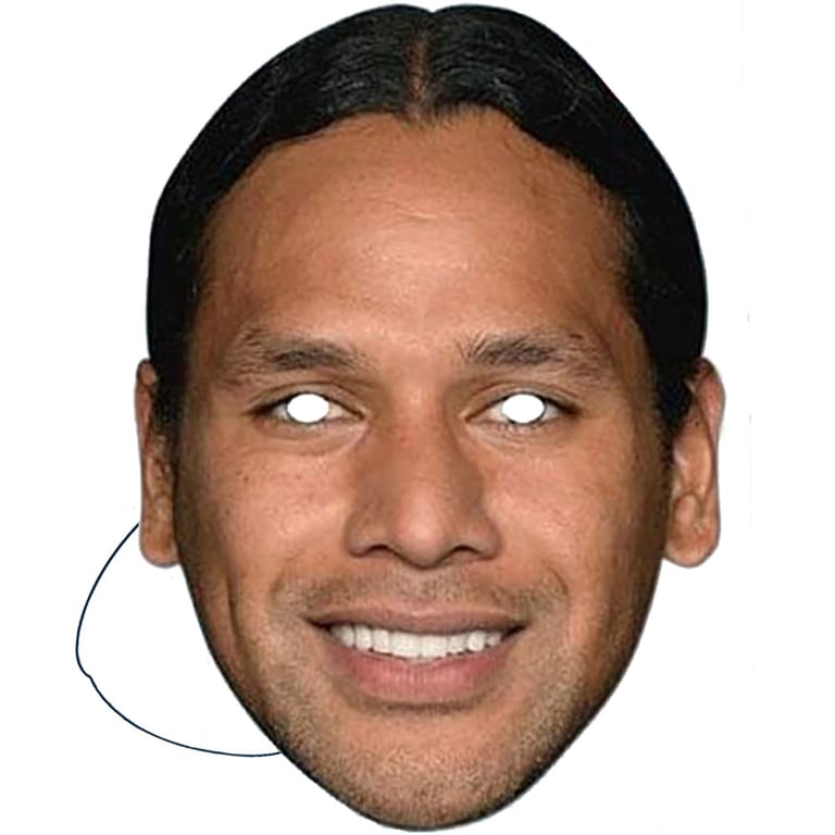 Troy Polamalu Official NFL Face Mask - High Quality Printed Design with Eye Holes and Adjustable Strap