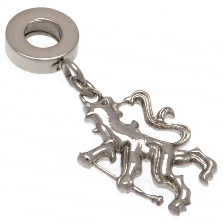 Chelsea FC Stainless Steel Lion Bead Charm - Official Football Club Bracelet Accessory