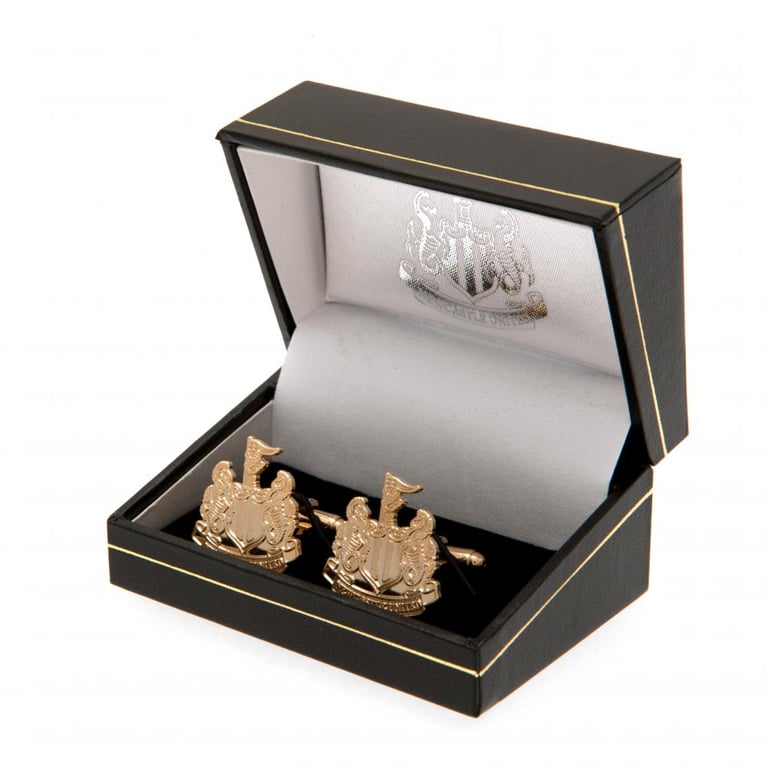 Newcastle United FC Gold Plated Crest Cufflinks - Official Team Accessories