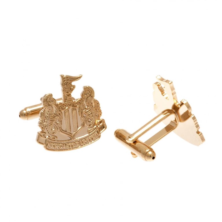 Newcastle United FC Gold Plated Crest Cufflinks - Official Team Accessories