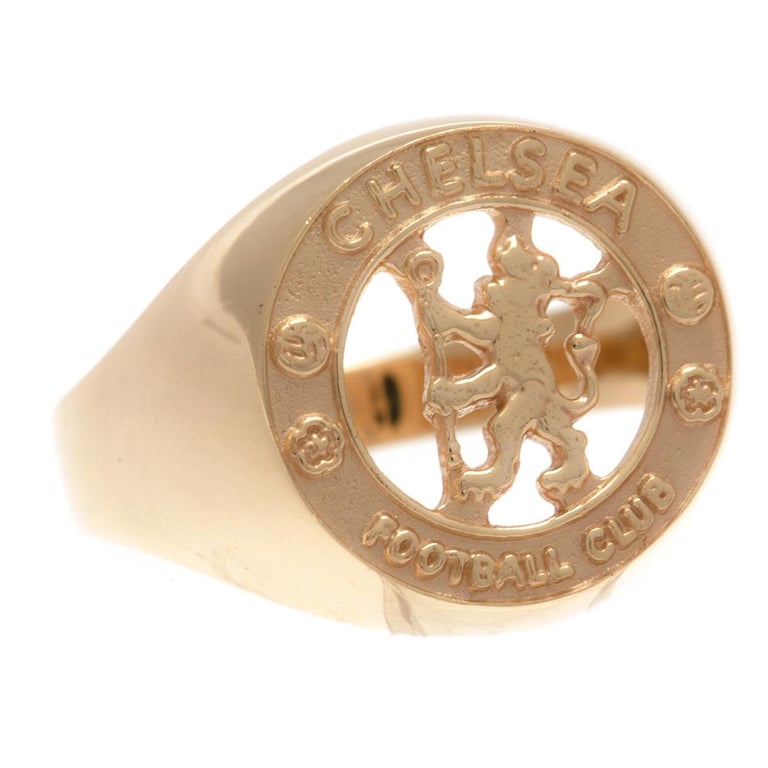 Chelsea FC 9ct Gold Crest Ring - Large Size, Highly Detailed Design, 6g Gold Weight