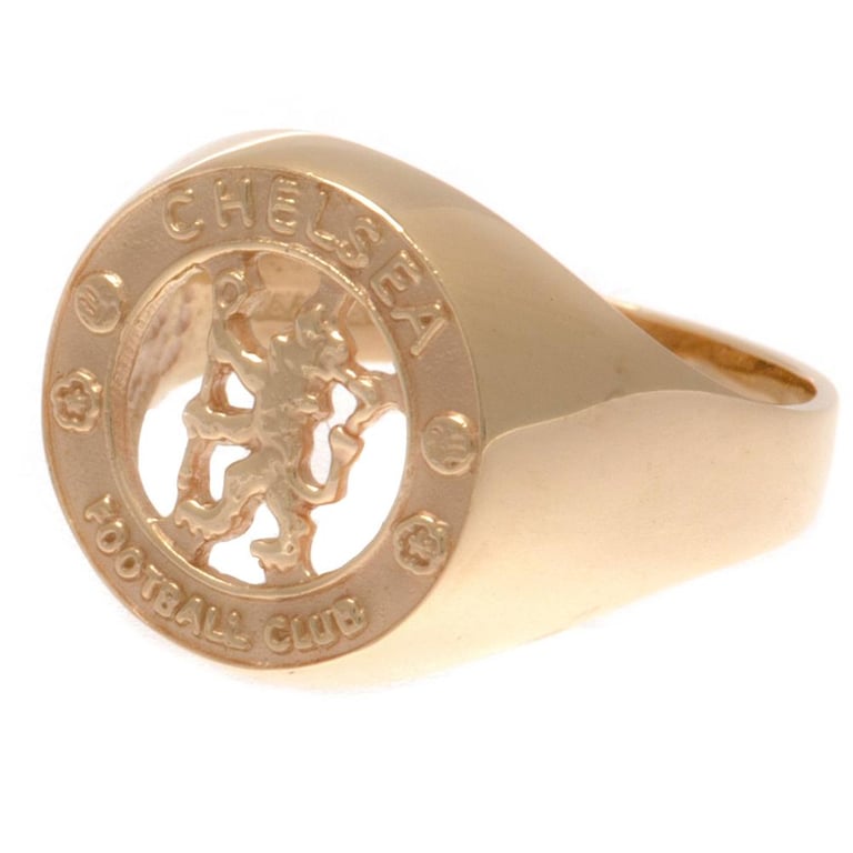 Chelsea FC 9ct Gold Crest Ring - Large Size, Highly Detailed Design, 6g Gold Weight