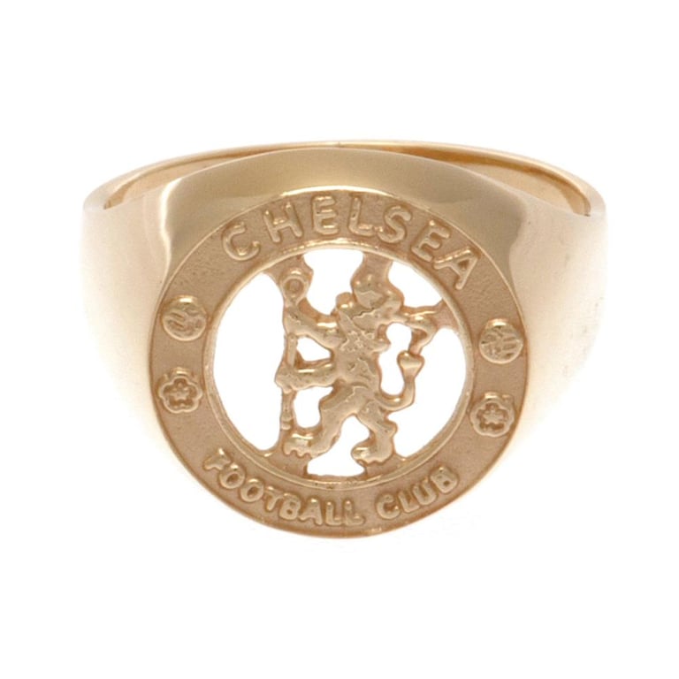 Chelsea FC 9ct Gold Crest Ring - Large Size, Highly Detailed Design, 6g Gold Weight