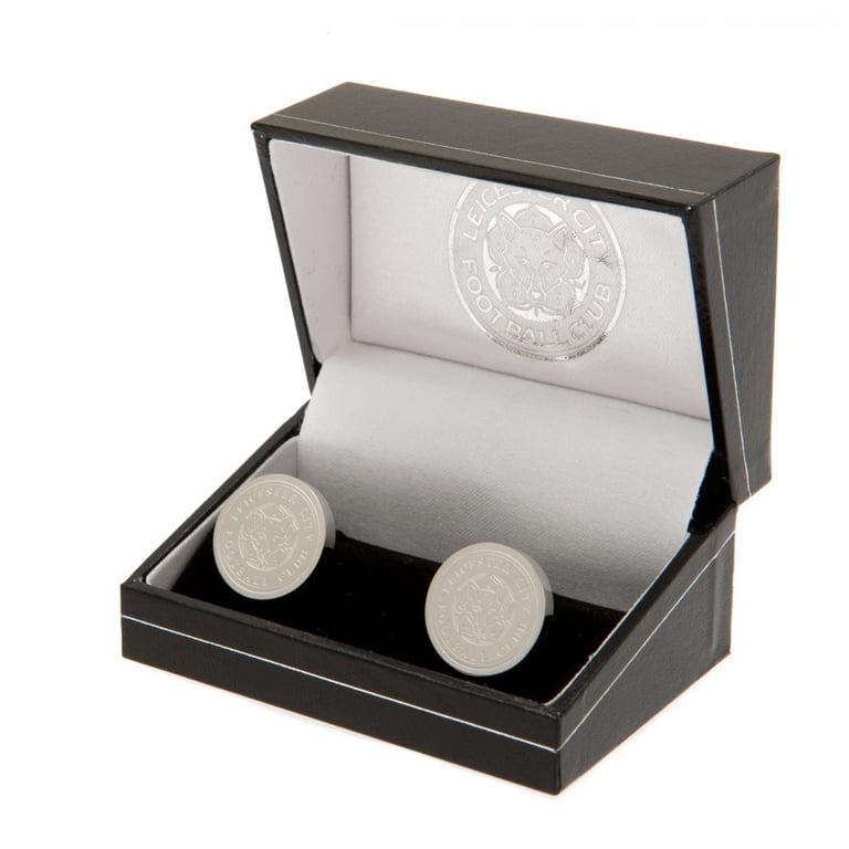 Leicester City FC Stainless Steel Chrome Finish Crest Cufflinks