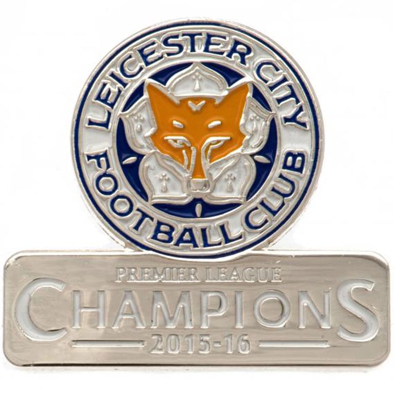 Leicester City FC 2015-16 Premier League Champions Metal Badge - Die Stamped Enamel Pin