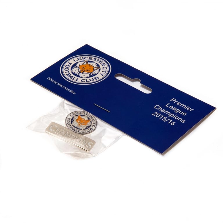 Leicester City FC 2015-16 Premier League Champions Metal Badge - Die Stamped Enamel Pin