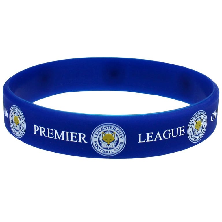 Leicester City FC Premier League Champions Silicone Wristband - Official Club Crest and 2015-16 Champions Design