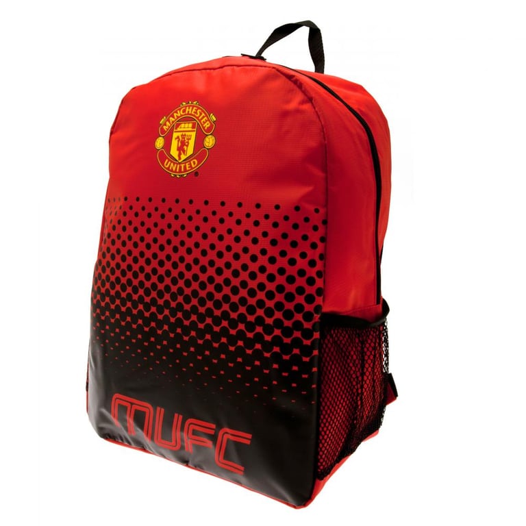Manchester United FC Fade Design Backpack - Padded Back Panel and Adjustable Straps