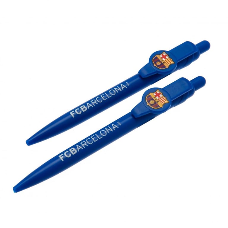 FC Barcelona Official 2pk Blue Ballpoint Pen Set with Crest