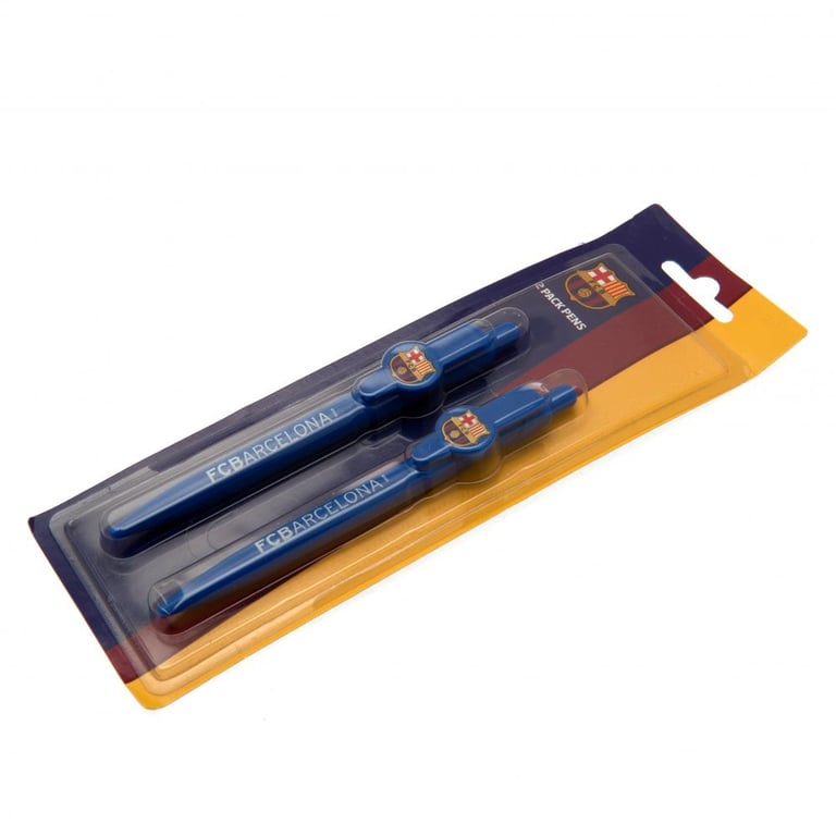 FC Barcelona Official 2pk Blue Ballpoint Pen Set with Crest