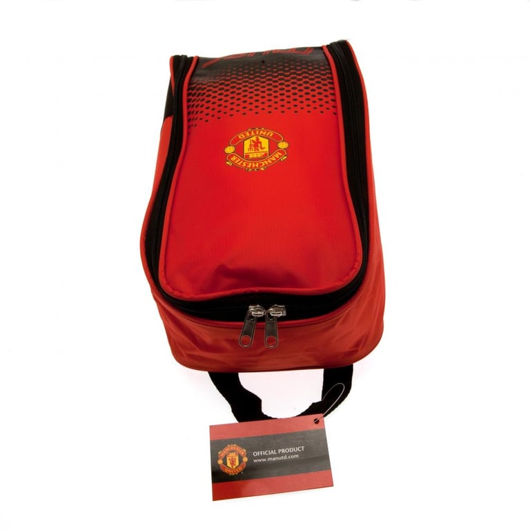Manchester United FC Fade Design Boot Bag - Polyester Wipe Clean with Large Double Zipped Opening
